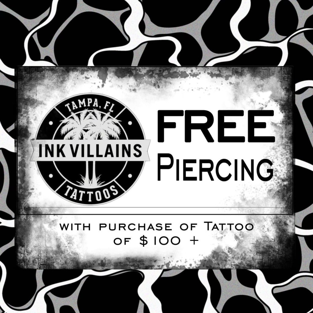 Ink Villains Tattoo  North Dale Mabry  Tampa FL 8135154906  City to  City Market